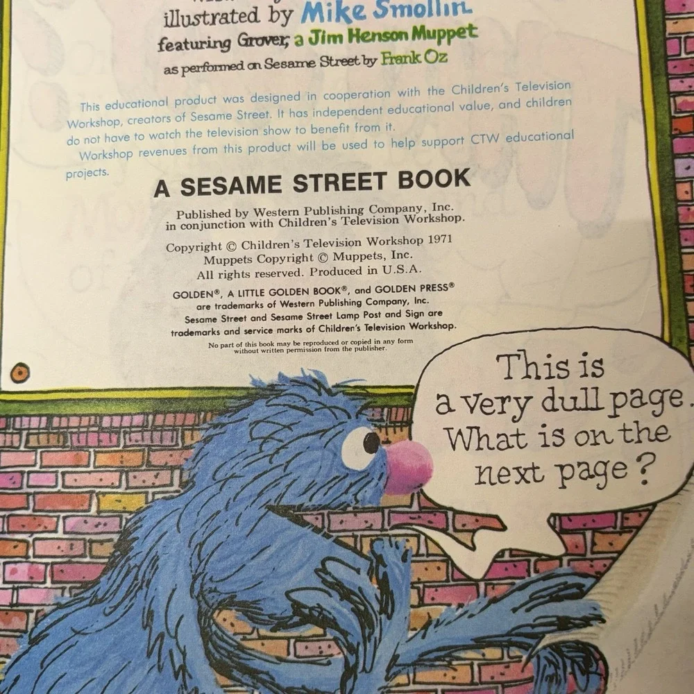 Sesame Street Book Lot 7 Vintage‎ Grover Big Bird Count Muppets 1970s 80s